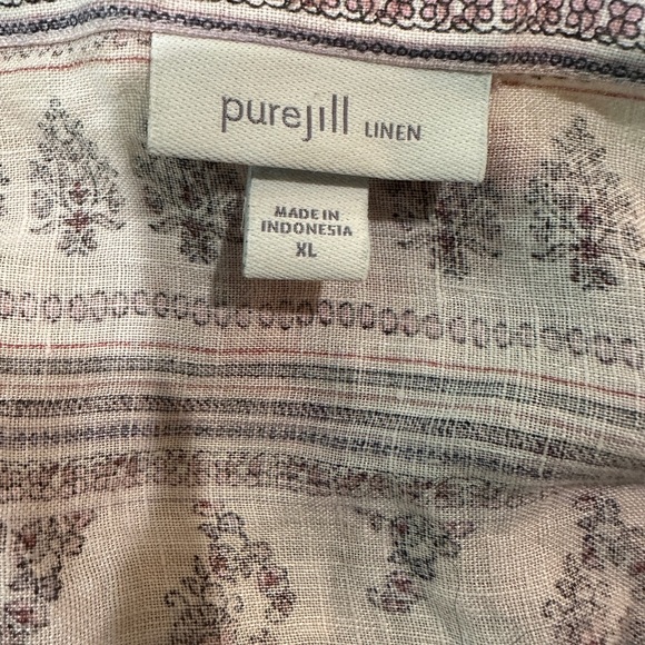 J JILL PURE JILL 100% LINEN SHIFT DRESS POCKETS XL - Picture 4 of 8